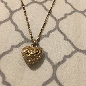 Juicy couture gold heart necklace